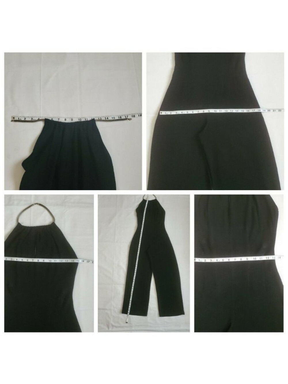 Alchemy New‎ York Black Halter Open-Back Wide-Leg Eveningwear Jumpsuit Women's 8 - Picture 10 of 10